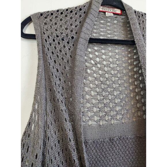 Sacred Threads‎ Womens Small Open Front Cardigan Sweater Layering Brown Bohemian - Picture 3 of 10